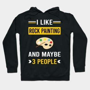 3 People Rock Painting Hoodie